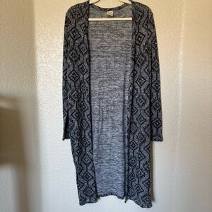 Faded Glory Black and Gray Women's Cardigan